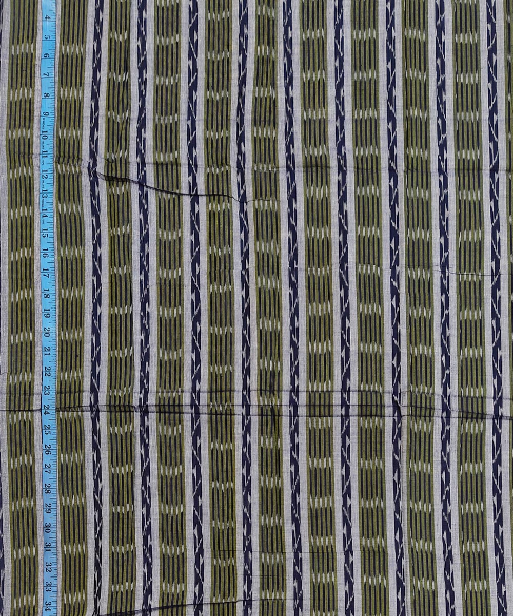 2.5m-olive green handwoven cotton nuapatna kurta material
