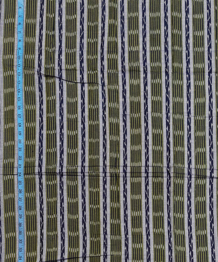 2.5m-olive green handwoven cotton nuapatna kurta material