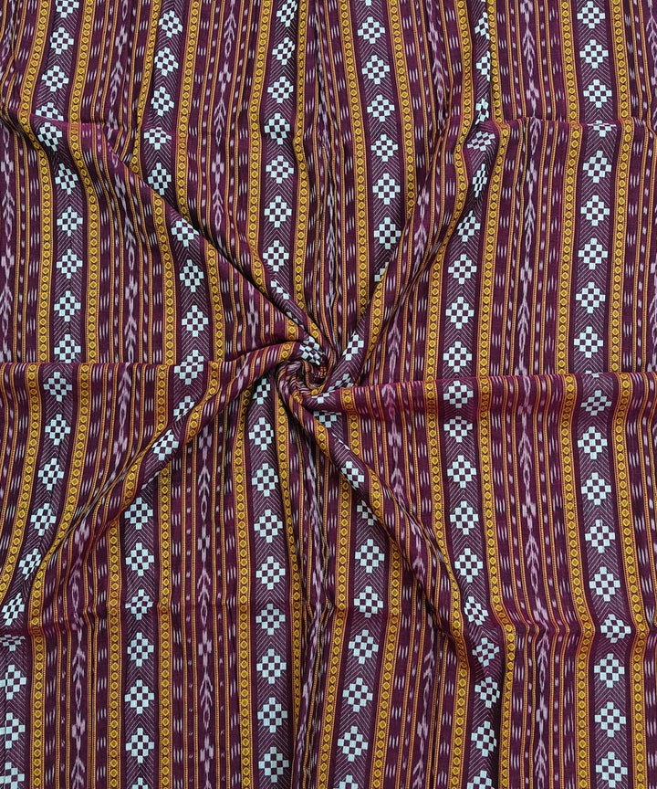 2.5m-purple striped cotton handwoven nuapatna kurta material