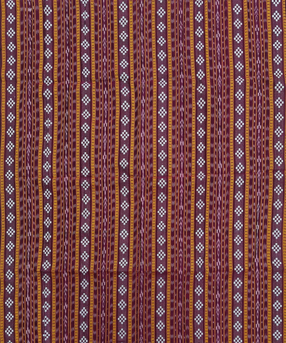 2.5m-purple striped cotton handwoven nuapatna kurta material