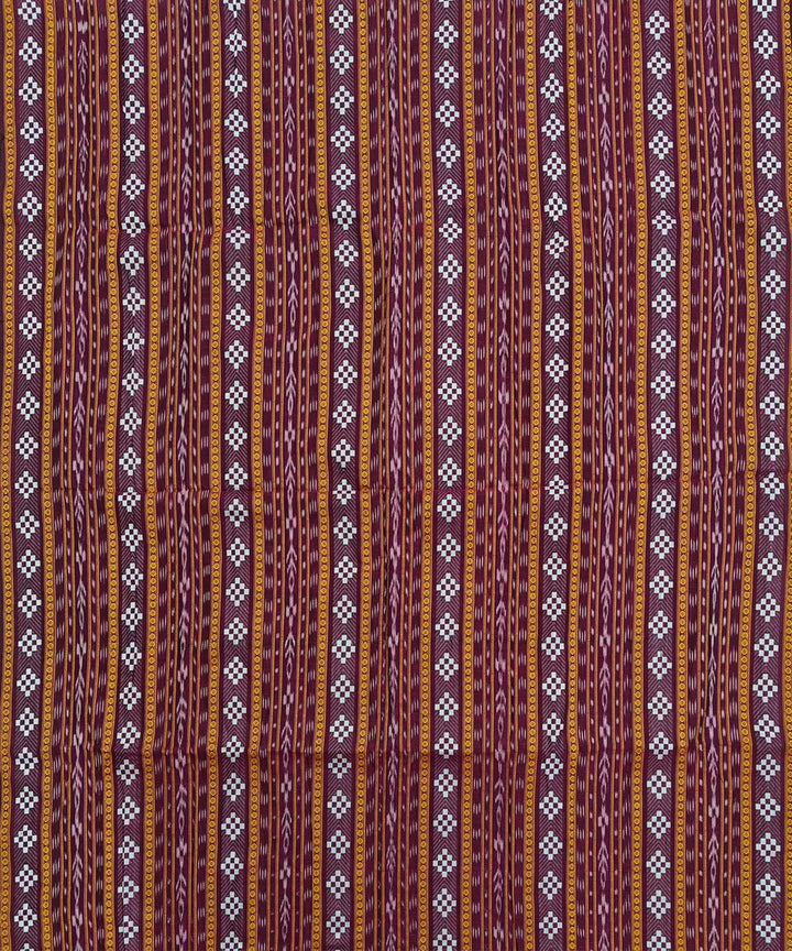 2.5m-purple striped cotton handwoven nuapatna kurta material