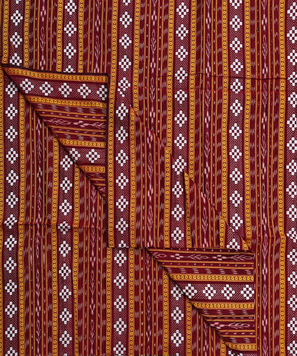 2.5m-red handloom nuapatna cotton kurta material