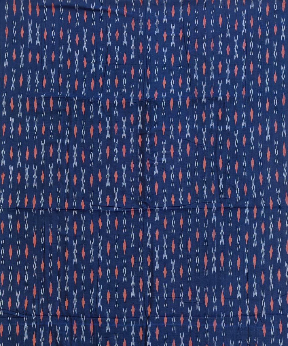 2.5m-navy blue handloom nuapatna cotton kurta material