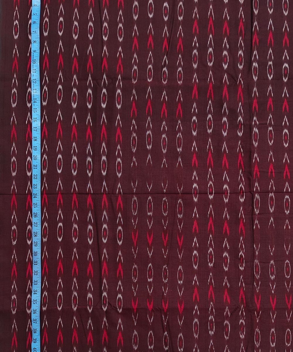 2.5m-maroon cotton handwoven nuapatna kurta material