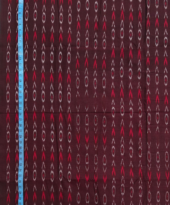 2.5m-maroon cotton handwoven nuapatna kurta material