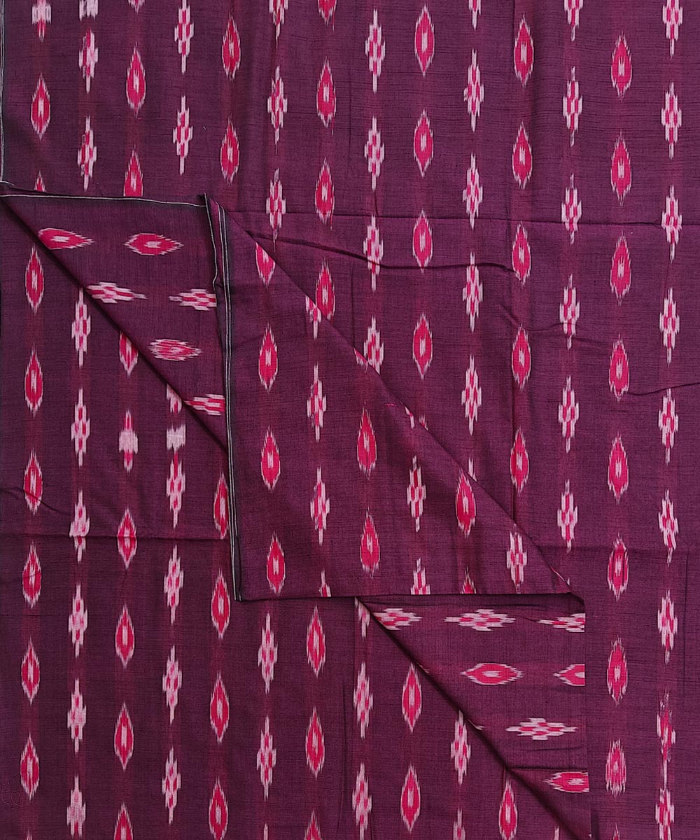 2.5m-purple cotton handwoven nuapatna kurta material