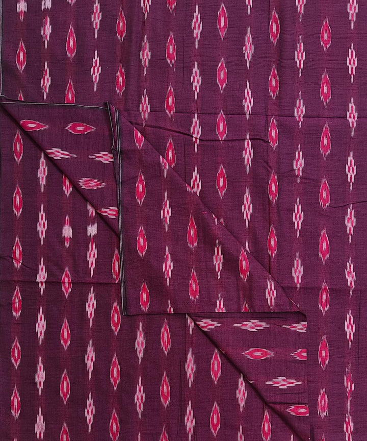 2.5m-purple cotton handwoven nuapatna kurta material