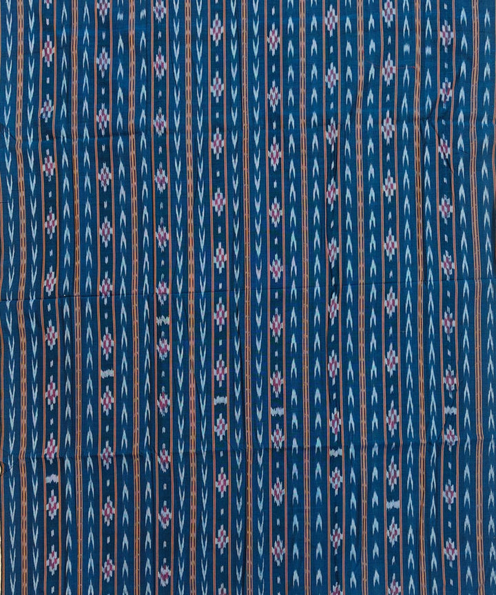 2.5m-cyan blue handwoven cotton nuapatna kurta material