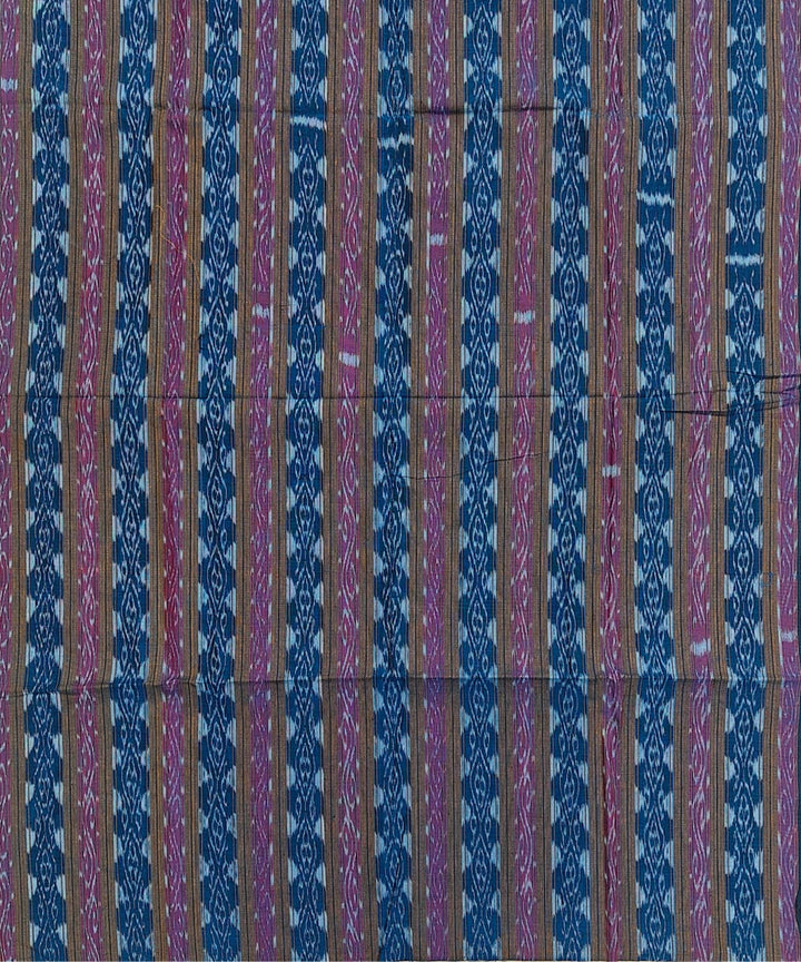 2.5m-cyan blue red handwoven cotton nuapatna kurta material