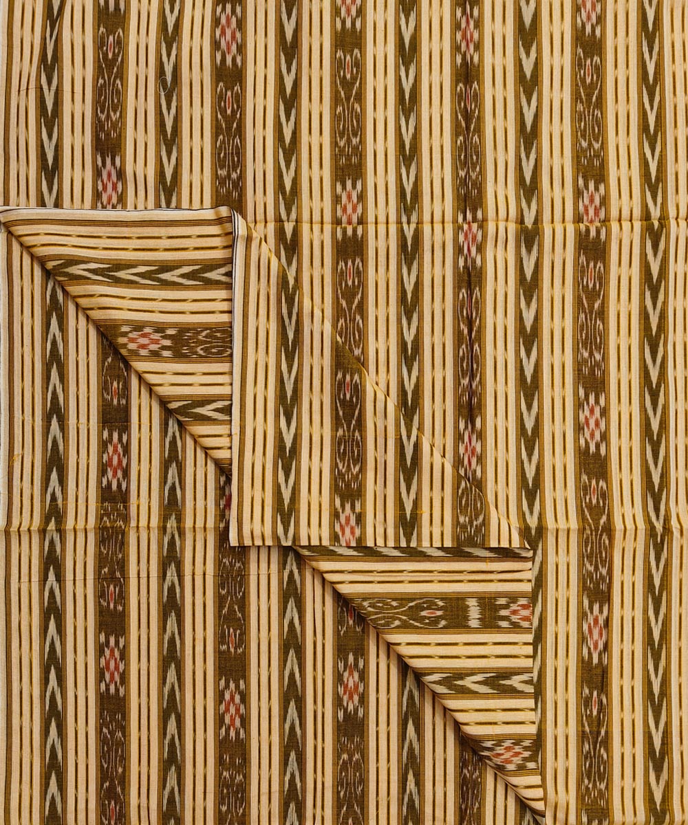 2.5m-light yellow handwoven cotton nuapatna kurta material