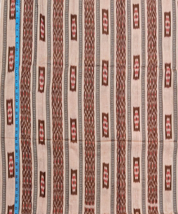 2.5m-peach maroon handwoven cotton nuapatna kurta material