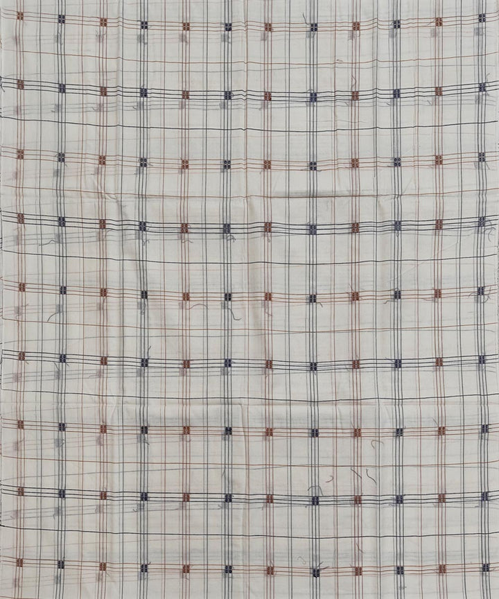2.5m-white checked handwoven cotton sambalpuri kurta material