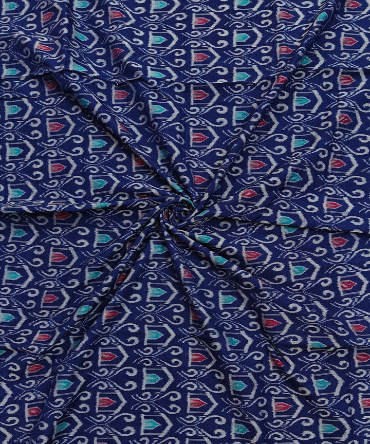 2.5m-navy blue handwoven cotton sambalpuri kurta material