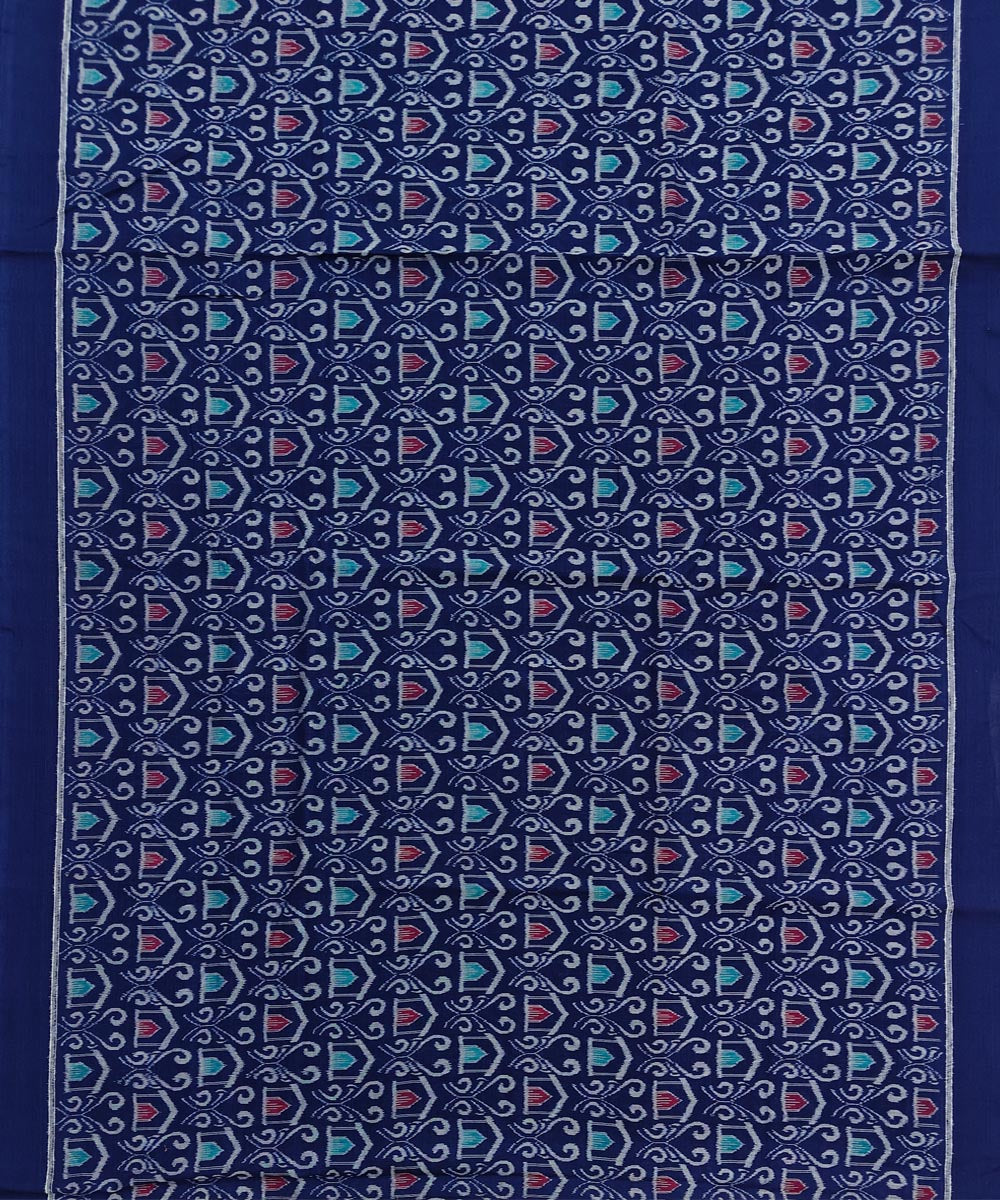 2.5m-navy blue handwoven cotton sambalpuri kurta material
