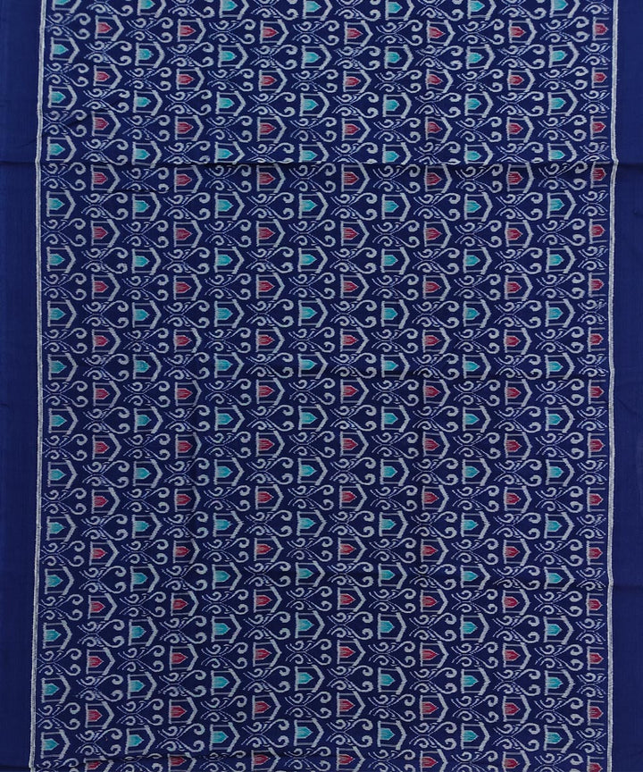 2.5m-navy blue handwoven cotton sambalpuri kurta material