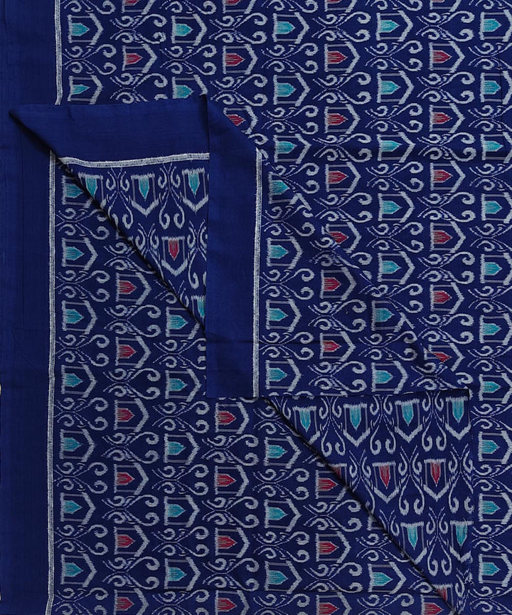 2.5m-navy blue handwoven cotton sambalpuri kurta material