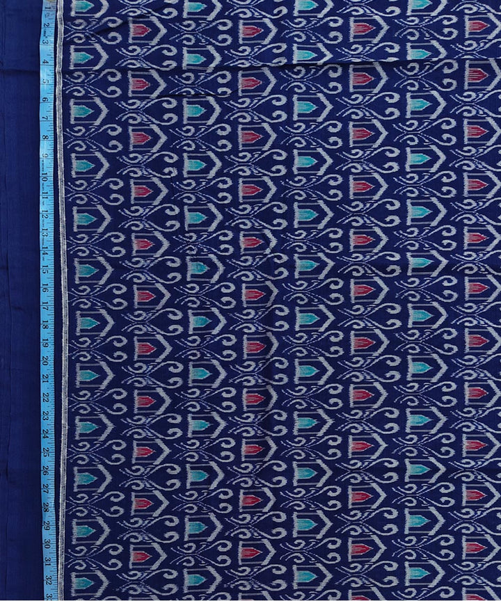 2.5m-navy blue handwoven cotton sambalpuri kurta material