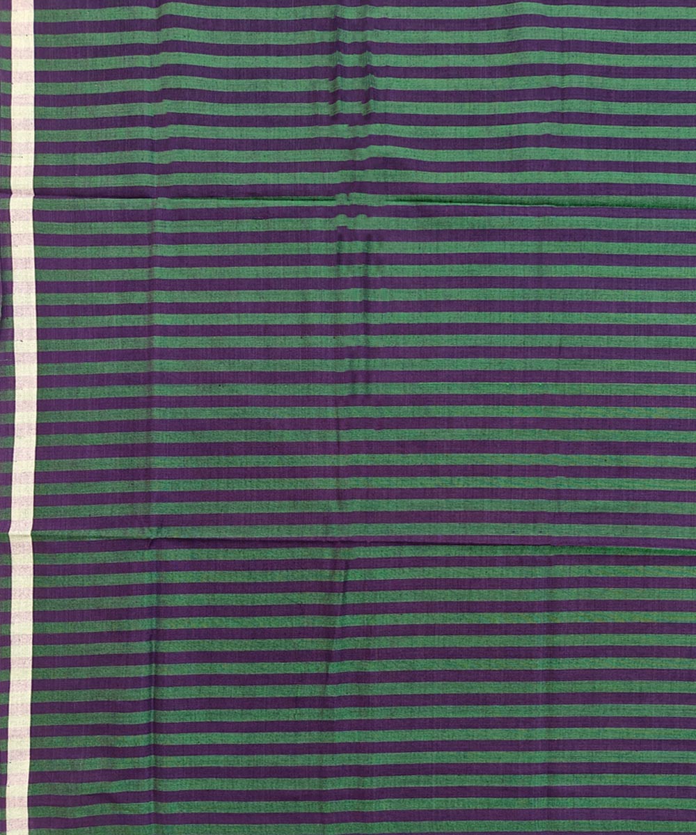 Dark green stripe handwoven cotton sambalpuri lungi