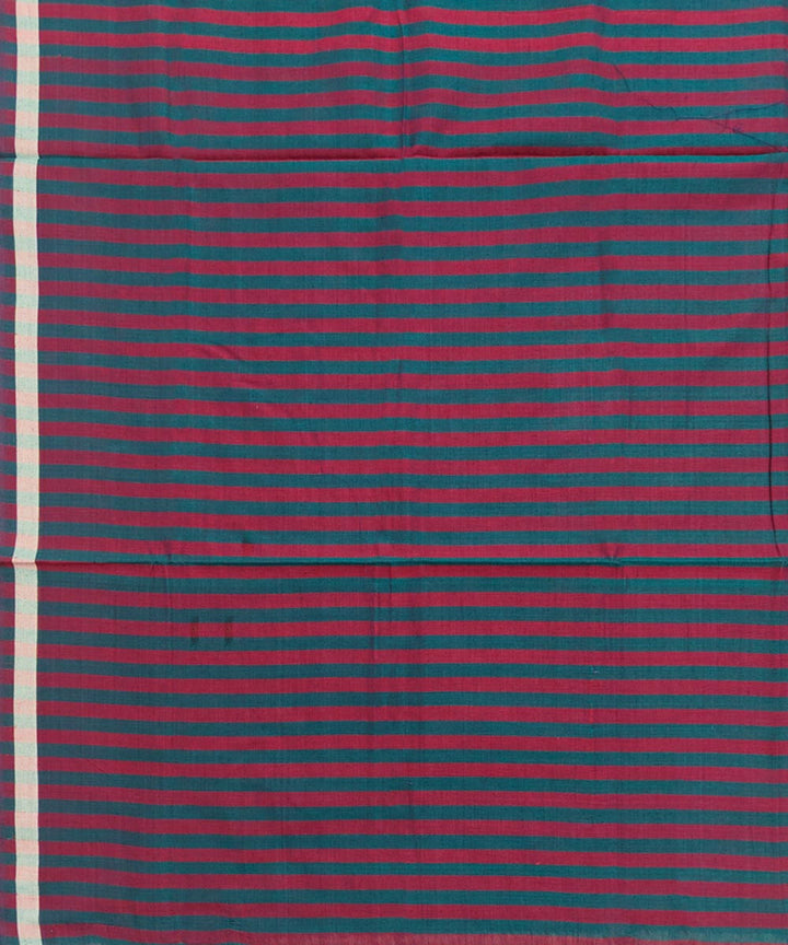 Maroon black stripe handwoven cotton sambalpuri lungi