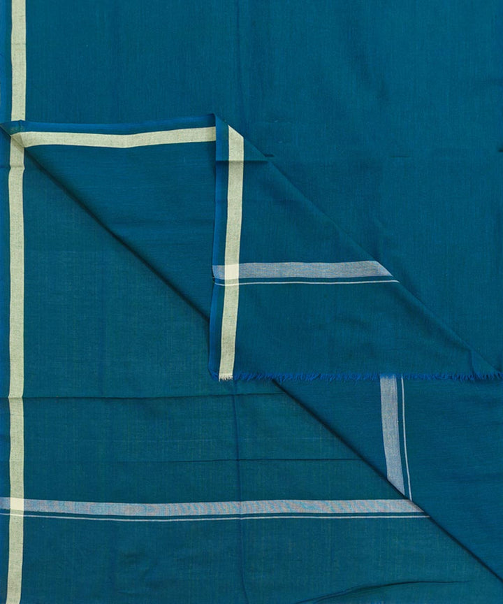 Teal green  handwoven cotton sambalpuri lungi