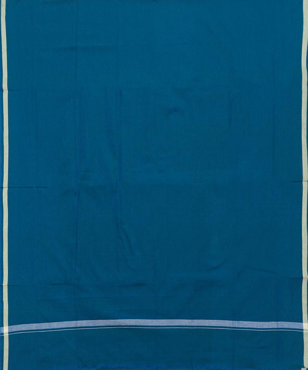 Teal green  handwoven cotton sambalpuri lungi