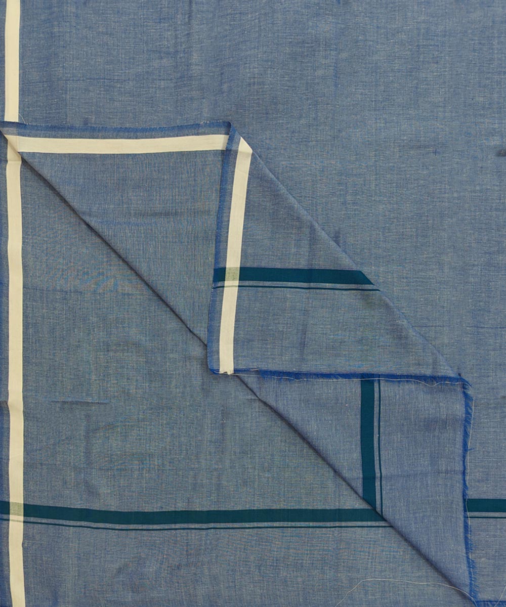 Sky blue  handwoven cotton sambalpuri lungi