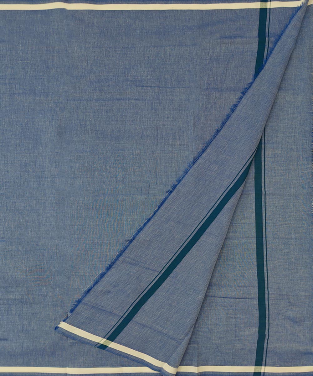 Sky blue  handwoven cotton sambalpuri lungi