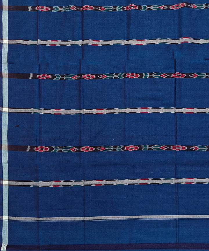 Striped blue handwoven cotton sambalpuri lungi