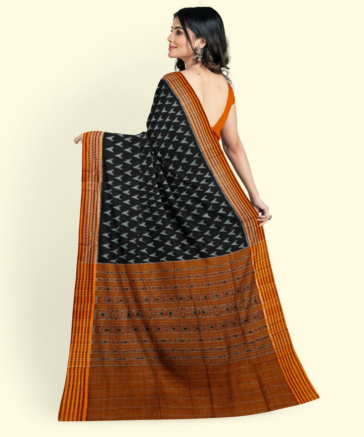Black mustard cotton handloom nuapatna saree