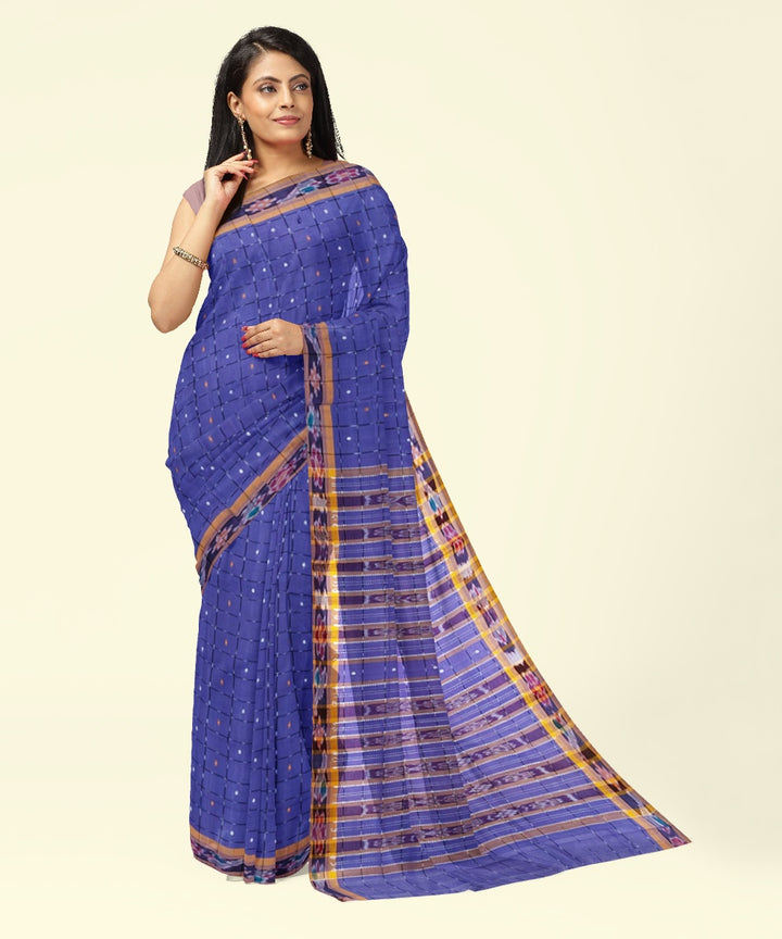 Purple mustard cotton handloom nuapatna saree