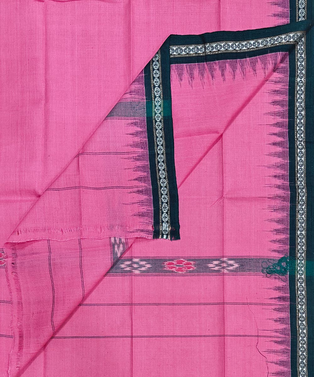 Pink maroon handwoven cotton sambalpuri gamcha towel
