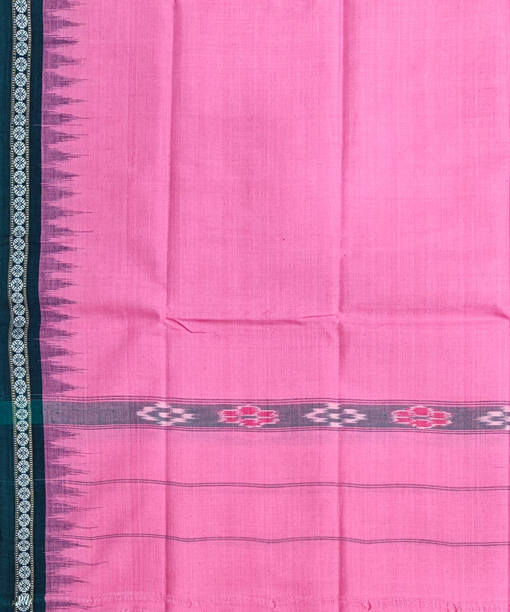 Pink maroon handwoven cotton sambalpuri gamcha towel