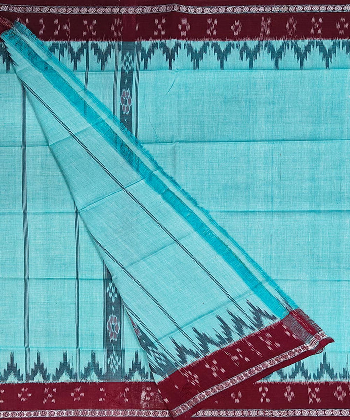 Rama green maroon handwoven cotton sambalpuri gamcha towel