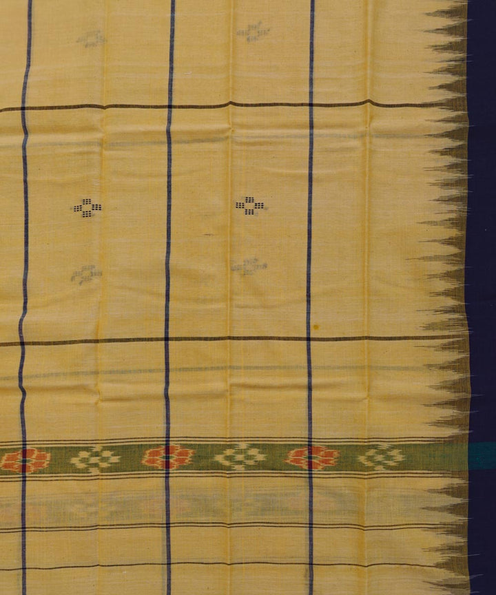 Yellow handwoven cotton sambalpuri towel gamcha