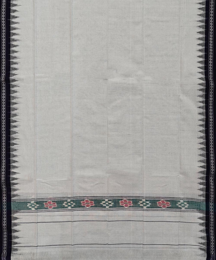 White black handwoven cotton sambalpuri towel gamcha