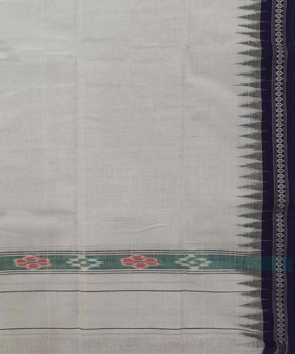 White black handwoven cotton sambalpuri towel gamcha