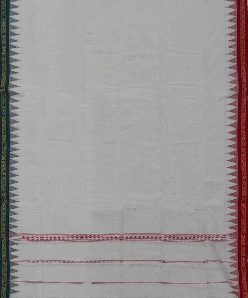 White handwoven cotton sambalpuri towel gamcha