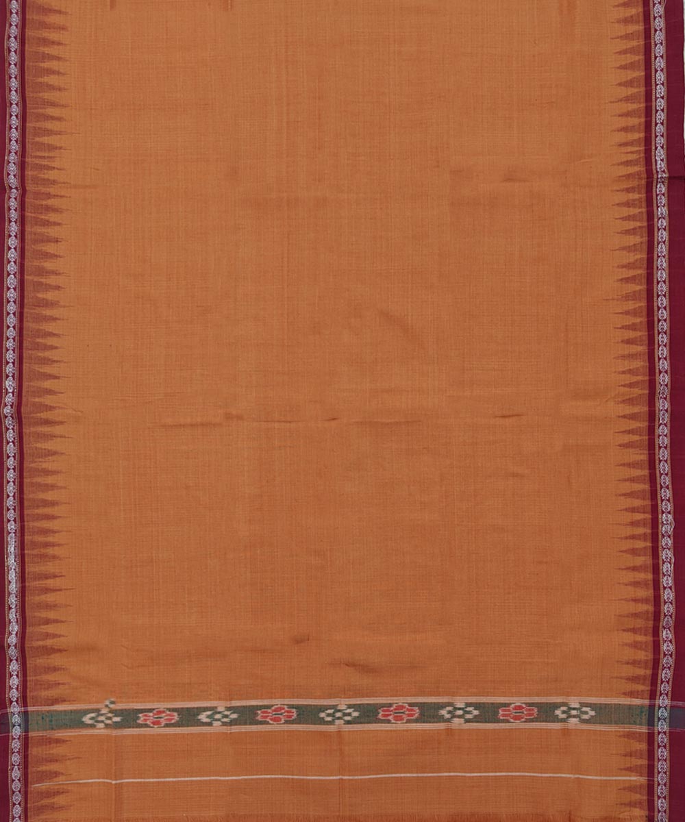 Brown maroon handwoven cotton sambalpuri towel gamcha