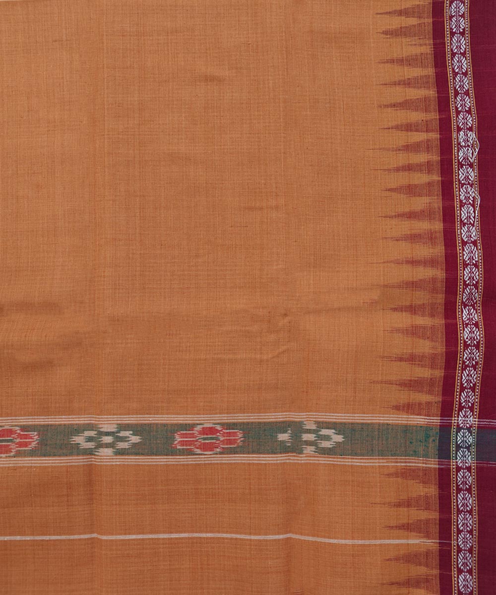 Brown maroon handwoven cotton sambalpuri towel gamcha