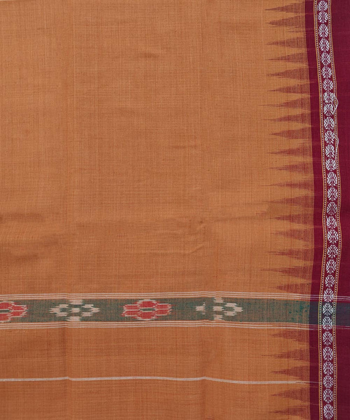 Brown maroon handwoven cotton sambalpuri towel gamcha
