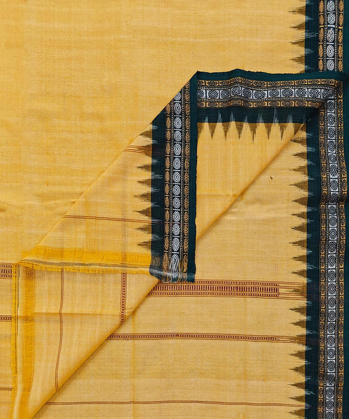 Yellow handwoven cotton sambalpuri towel gamcha