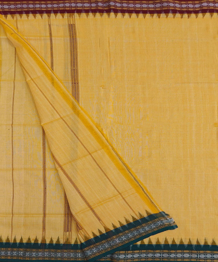 Yellow handwoven cotton sambalpuri towel gamcha