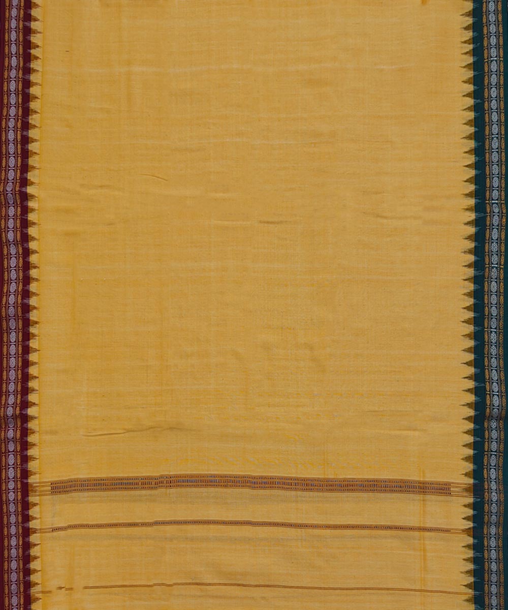 Yellow handwoven cotton sambalpuri towel gamcha