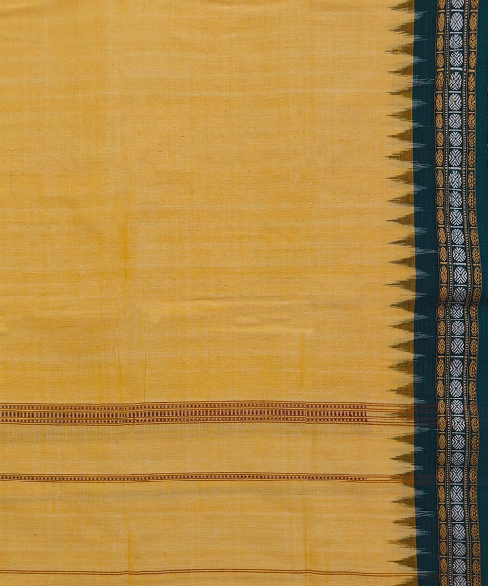 Yellow handwoven cotton sambalpuri towel gamcha