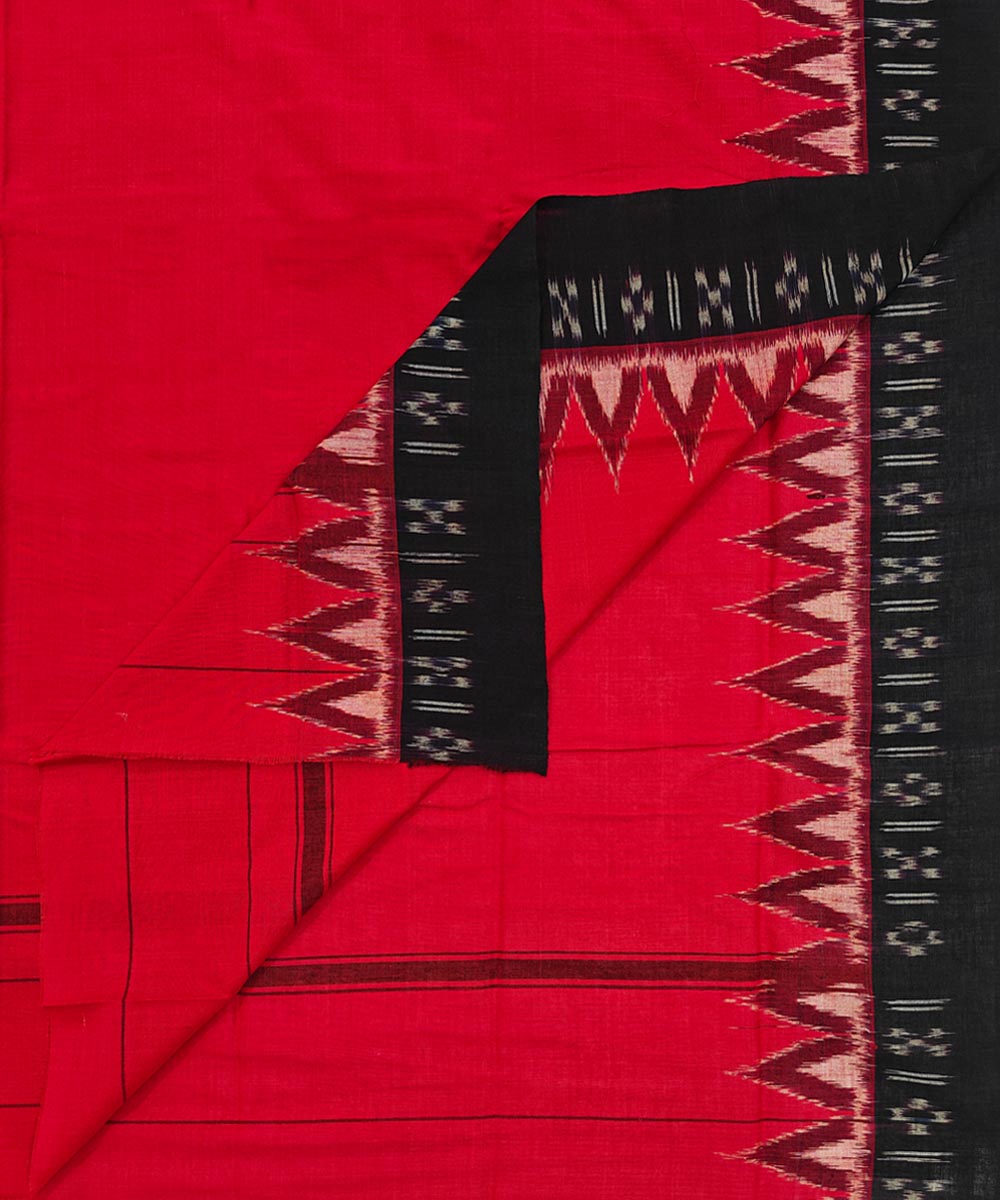 Red black Handwoven Cotton Sambalpuri Towel