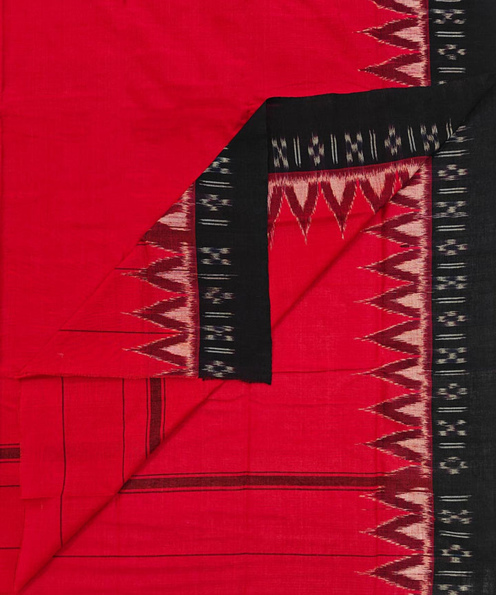 Red black Handwoven Cotton Sambalpuri Towel