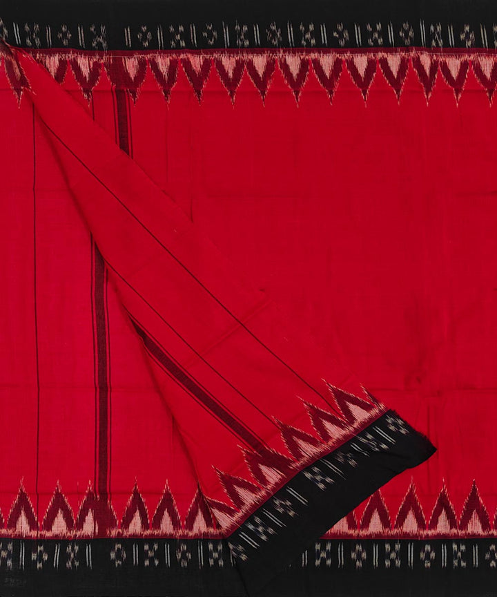 Red black Handwoven Cotton Sambalpuri Towel