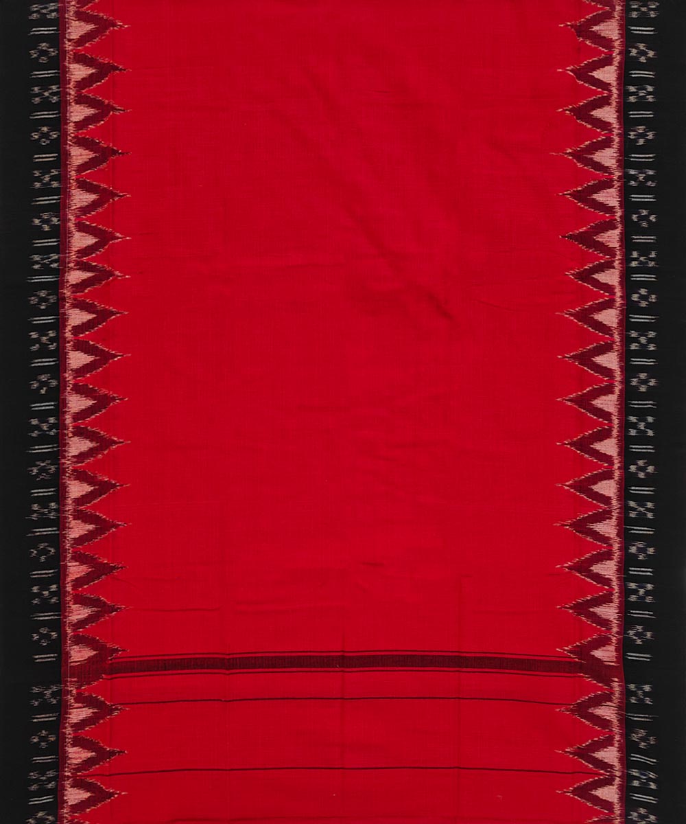 Red black Handwoven Cotton Sambalpuri Towel