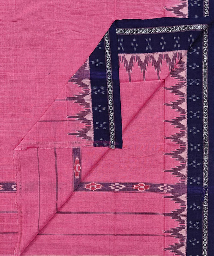 Pink blue Handwoven Cotton Sambalpuri Towel