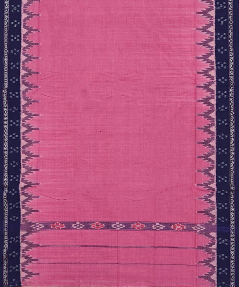 Pink blue Handwoven Cotton Sambalpuri Towel